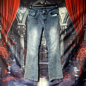 Fire & Rain Bootcut Jeans Women's 11 Blue Cotton Denim Faded Workwear Stretch